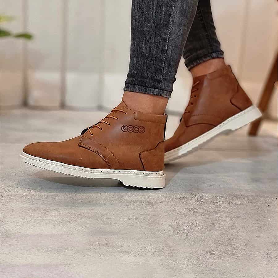 کفش ساقدار مردانه Brown ecco 4 کفش ساقدار مردانه Brown ecco