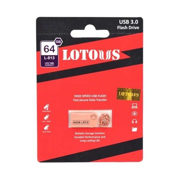 فلش مموری از کمپانی لوتوس مدل L813 ظرفیت 64 گیگابایت / Lotous L813 Flash Memory USB 3.0 64GB 1 فلش مموری از کمپانی لوتوس مدل L813 ظرفیت 64 گیگابایت / Lotous L813 Flash Memory USB 3.0 64GB